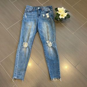 Wild Fable Women’s High-Rise Distressed Skinny Jeans - Blue 6